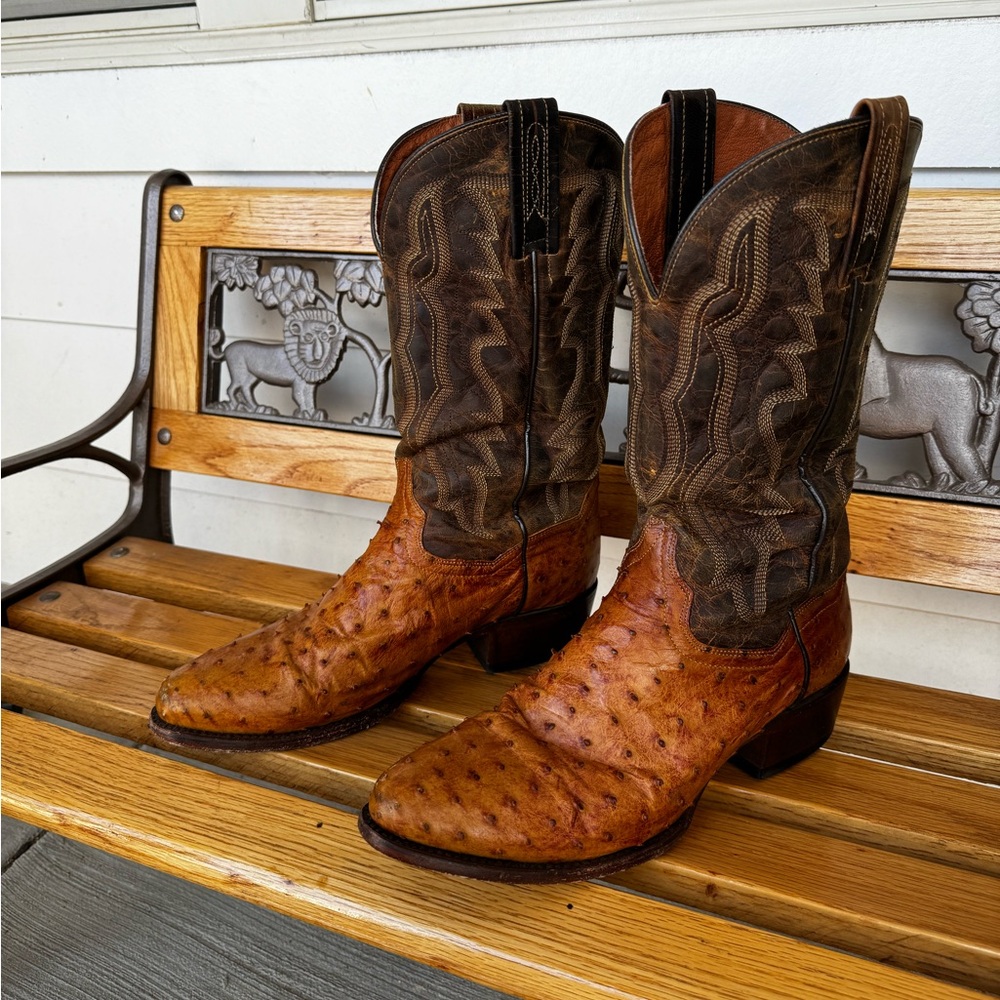 Men’s Dan Post Genuine Ostrich Cowboy Boots